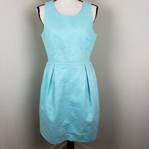 J. Crew Textured Cotton Teal Dress